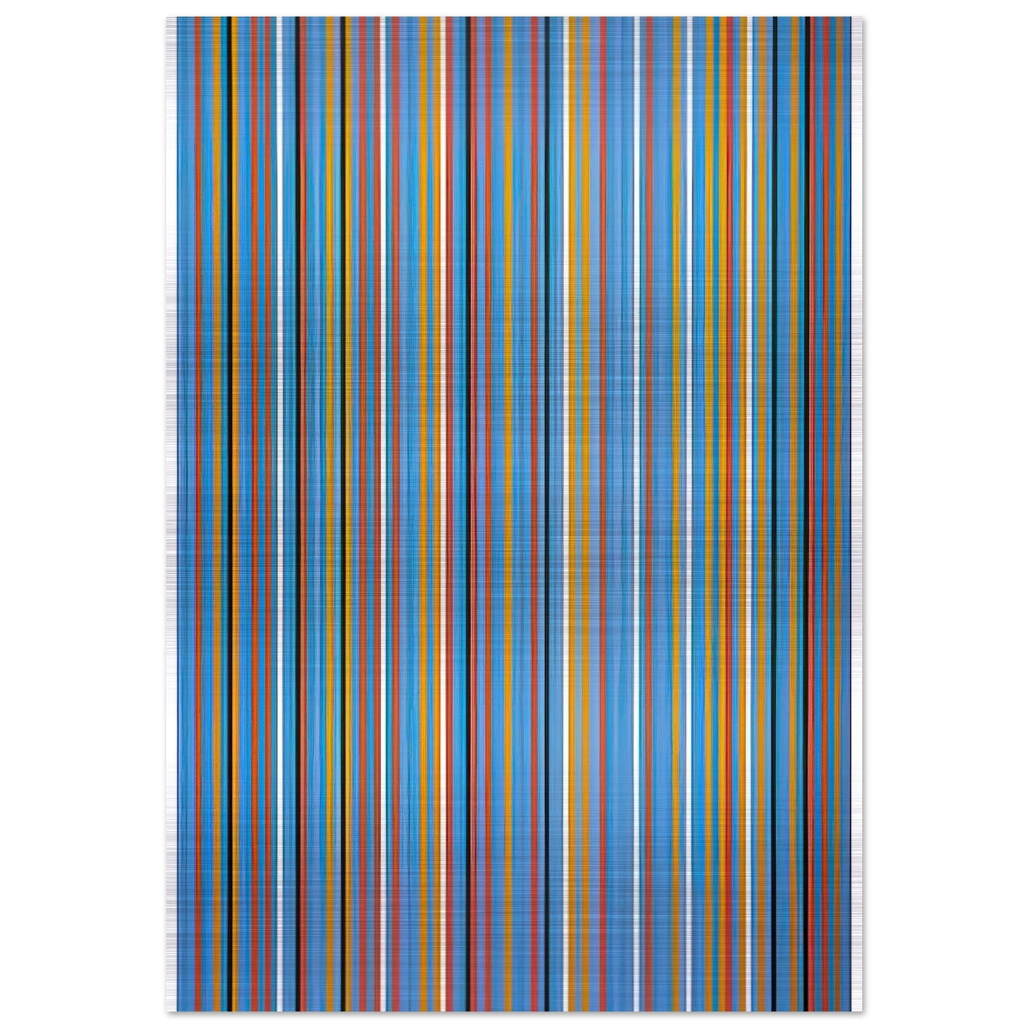 BIG BLUE 1982 - Bridget Riley Brushed Aluminum Print - 70x100 cm / 28x40 inches | Bridget Riley Aluminum Print | Bridget Riley Prints