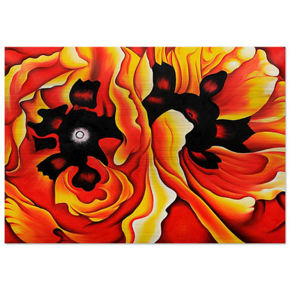 Oriental Poppies II - Georgia O'Keeffe Brushed Aluminum Print - 70x100 cm / 28x40 inches | Georgia O'Keeffe Aluminum Print | Georgia O'Keeffe Prints