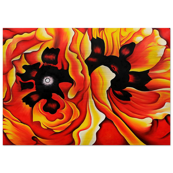 Oriental Poppies II - Georgia O'Keeffe Brushed Aluminum Print - 70x100 cm / 28x40 inches | Georgia O'Keeffe Aluminum Print | Georgia O'Keeffe Prints