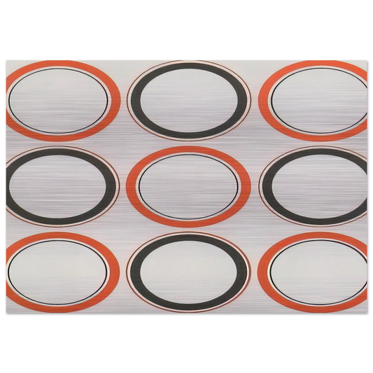 Cercle rouge et noir - 1980 - Antonio Asis Brushed Aluminum Print - 70x100 cm / 28x40 inches | Antonio Asis Aluminum Print | Antonio Asis Prints