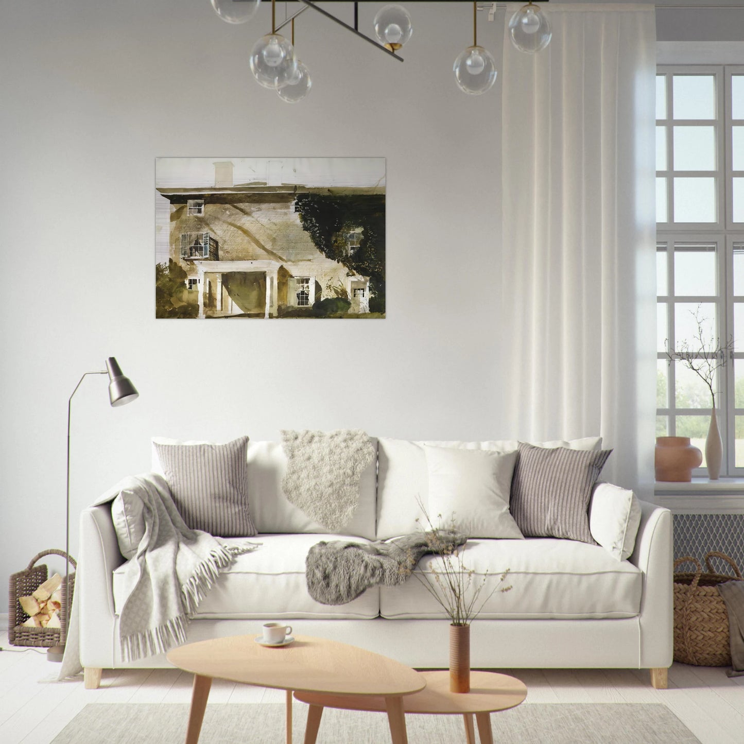 THE HATTON HOUSE 1967 - Andrew Wyeth Brushed Aluminum Print - 70x100 cm / 28x40 inches | Andrew Wyeth Aluminum Print | Andrew Wyeth Prints