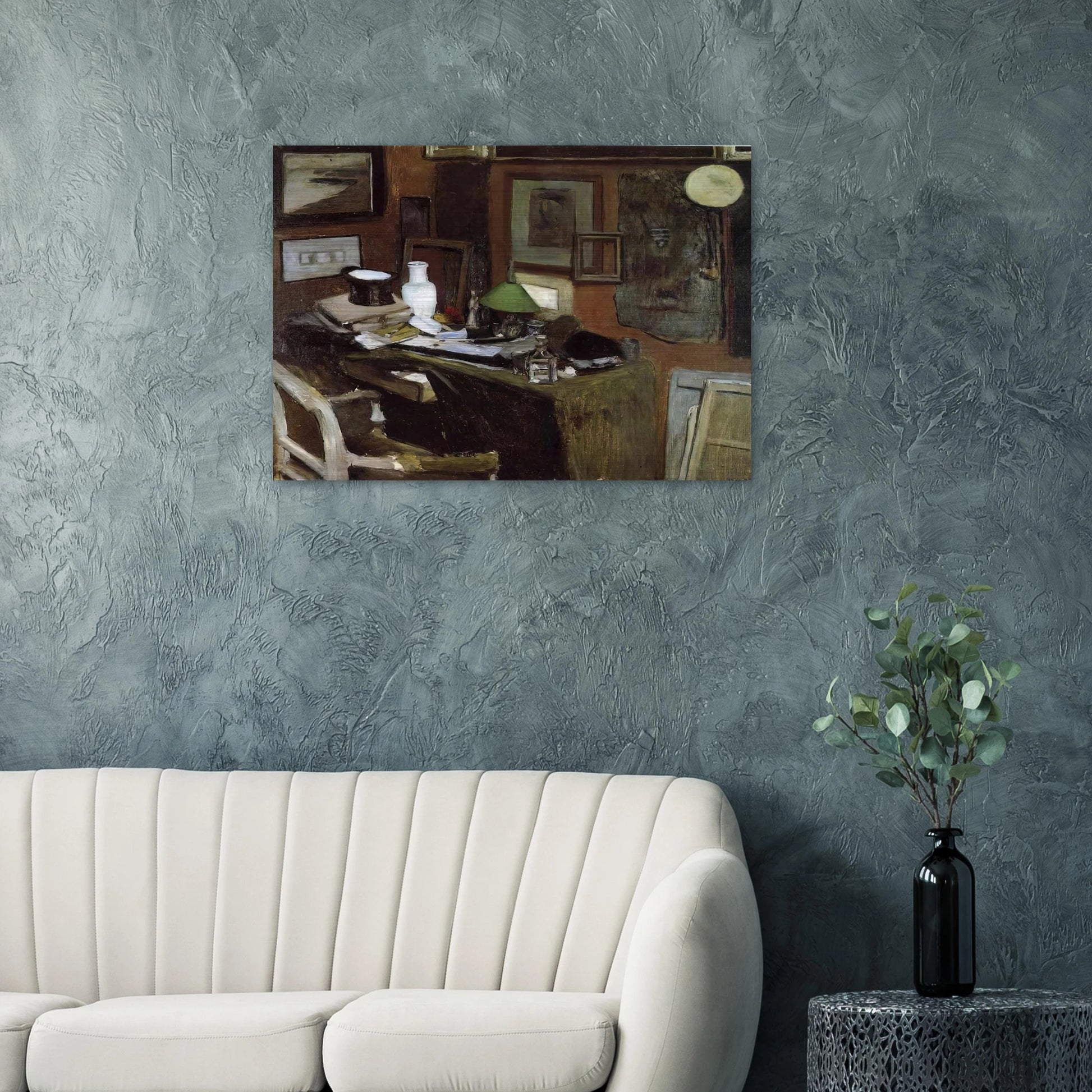 INTERIOR WITH A TOP HAT 1896 - Henri Matisse Brushed Aluminum Print - 70x100 cm / 28x40 inches | Henri Matisse Aluminum Print | Henri Matisse Prints