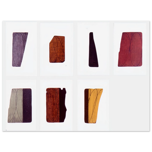 Robert Mangold - FRAGMENTS I VII 1998  75x100 cm / 30x40inches Fine Art Poster
