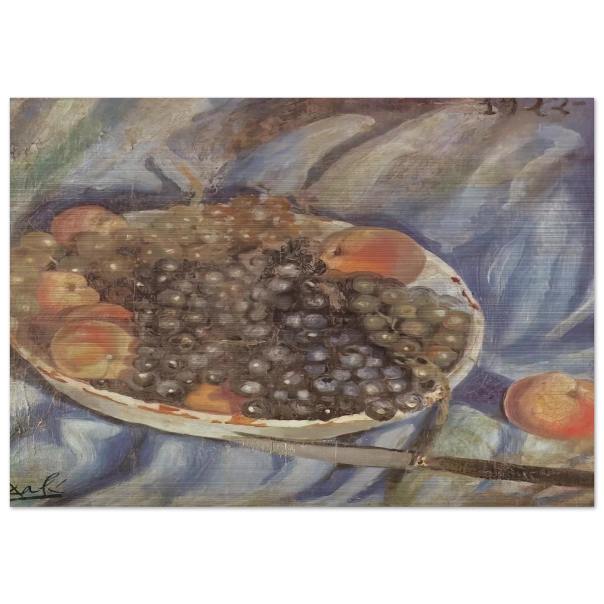STILL LIFE 2 - Salvador Dali Brushed Aluminum Print - 70x100 cm / 28x40 inches | Salvador Dali Aluminum Print | Salvador Dali Prints