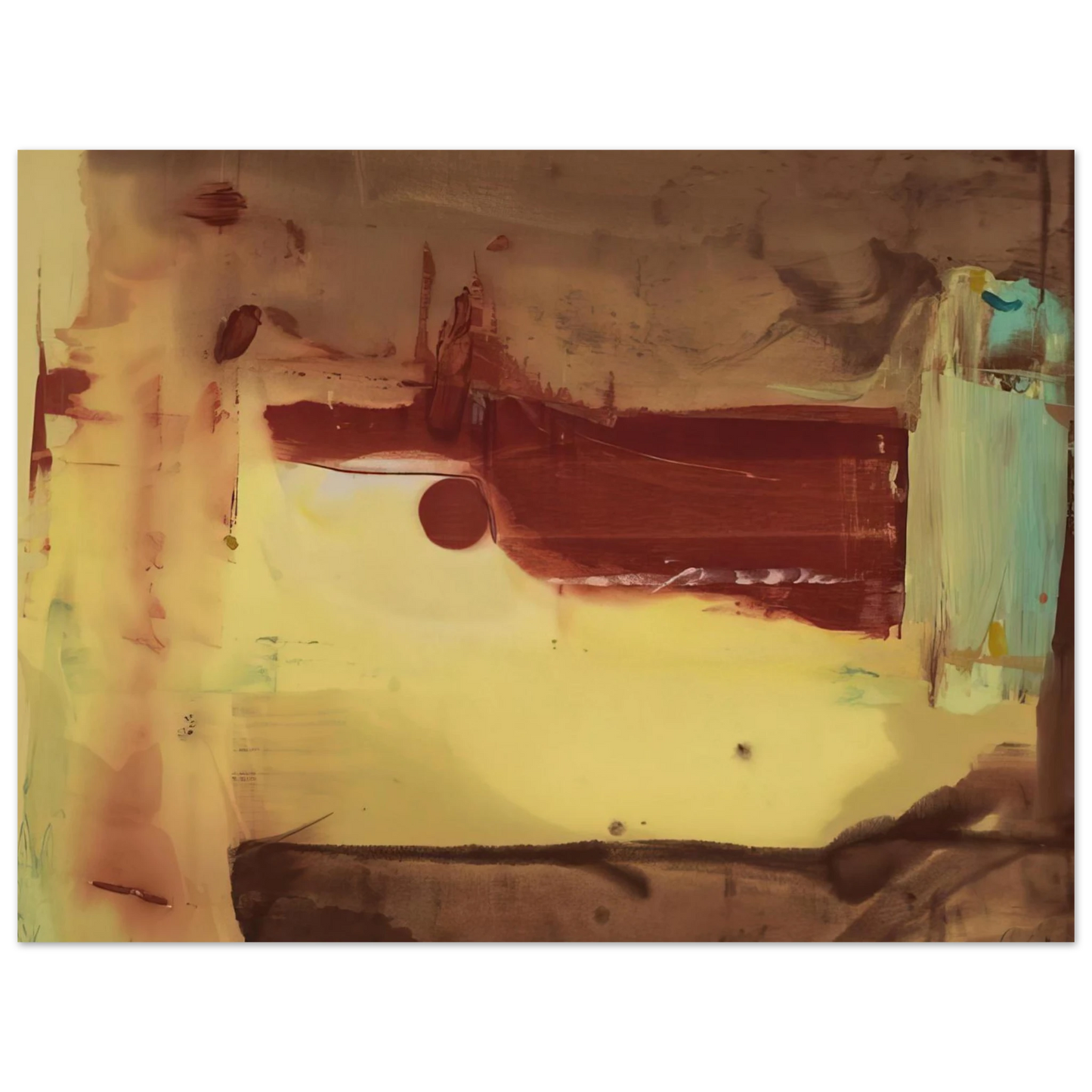 Helen Frankenthaler - Desert Pass - 1976 Wall art - A3 (29.7 x 42  cm) - Premium Wooden Framed Poster With Fine Art Paper-canvas - Wood frame
