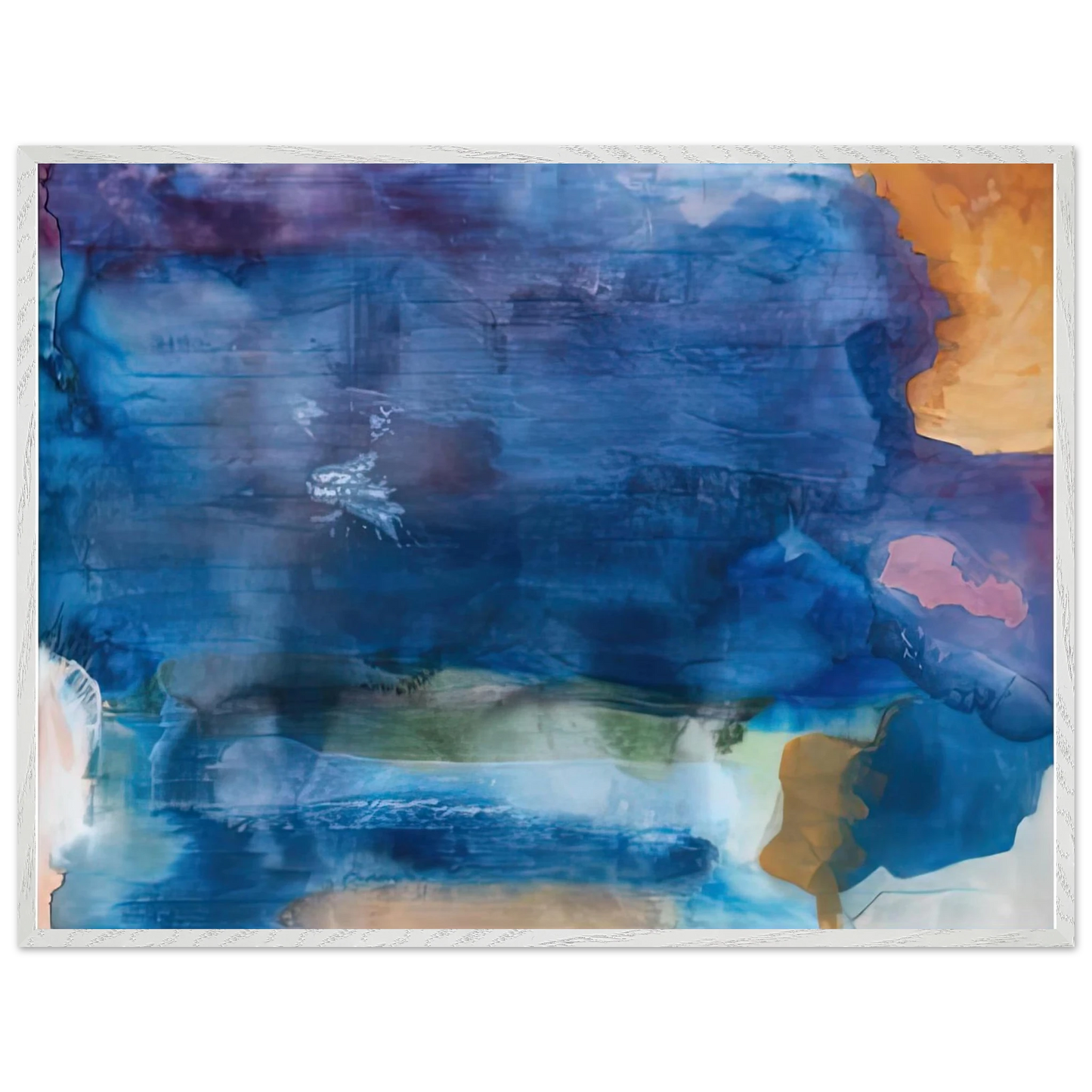 Helen Frankenthaler - Riverhead, 1963-64- Wall Art - 30x40 cm / 12x16 inches - Premium Wooden Framed Poster With Fine Art Paper-canvas - Black frame