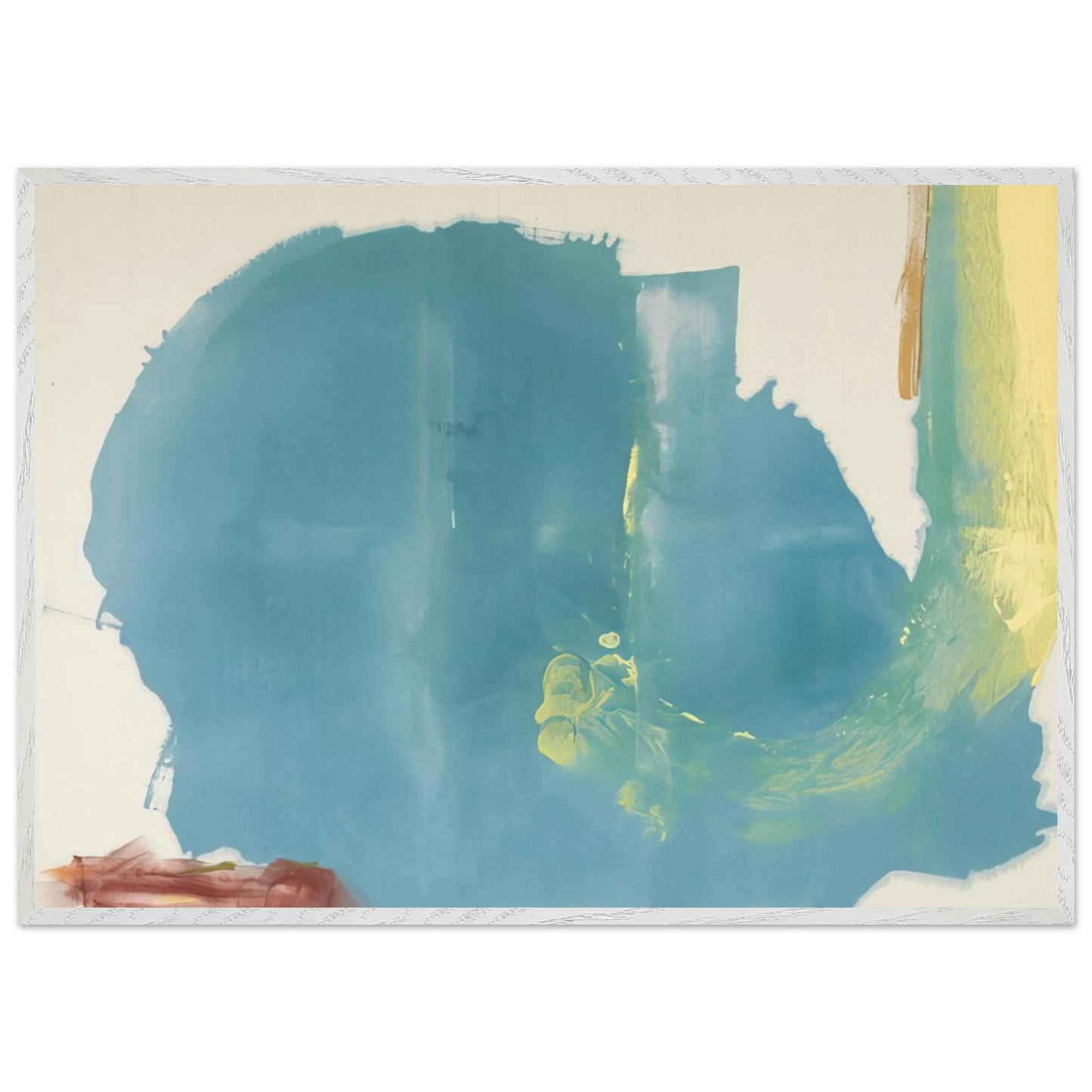 Helen Frankenthaler - Where Necessary - 1977 Wall art - 27x35 cm / 11x14 inches - Premium Wooden Framed Poster With Fine Art Paper-canvas - Black frame