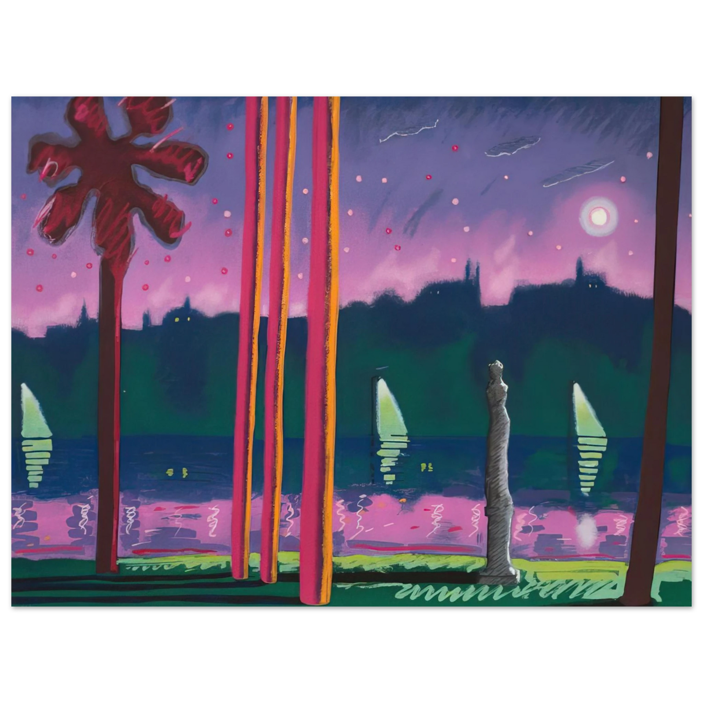 Carlos Almaraz - Suave Como La Noche - 1982  75x100 cm / 30x40inches Fine Art Poster