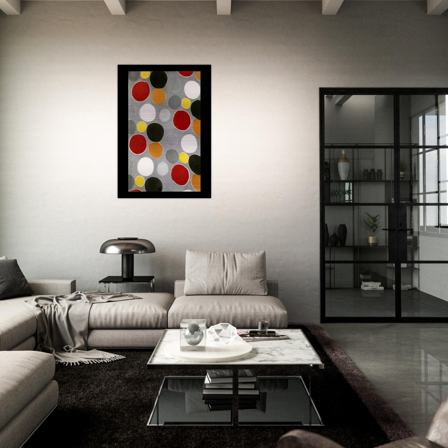 FABRIC PATTERN - Sonia Delaunay Brushed Aluminum Print - 70x100 cm / 28x40 inches | Sonia Delaunay Aluminum Print | Sonia Delaunay Prints