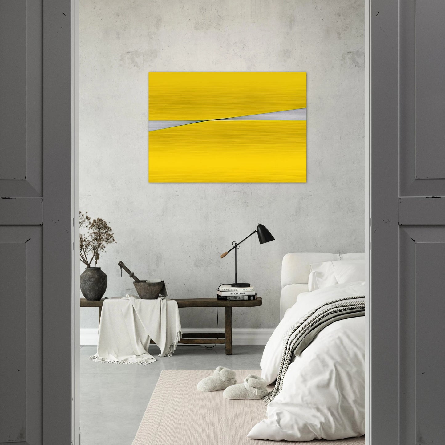 Amarillo - 1971 - Carmen Herrera Brushed Aluminum Print - 70x100 cm / 28x40 inches | Carmen Herrera Aluminum Print | Carmen Herrera Prints