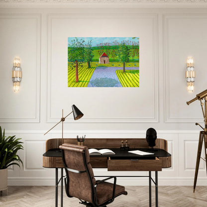 David Hockney - David Hockney Brushed Aluminum Print - 70x100 cm / 28x40 inches | David Hockney Aluminum Print | David Hockney Prints