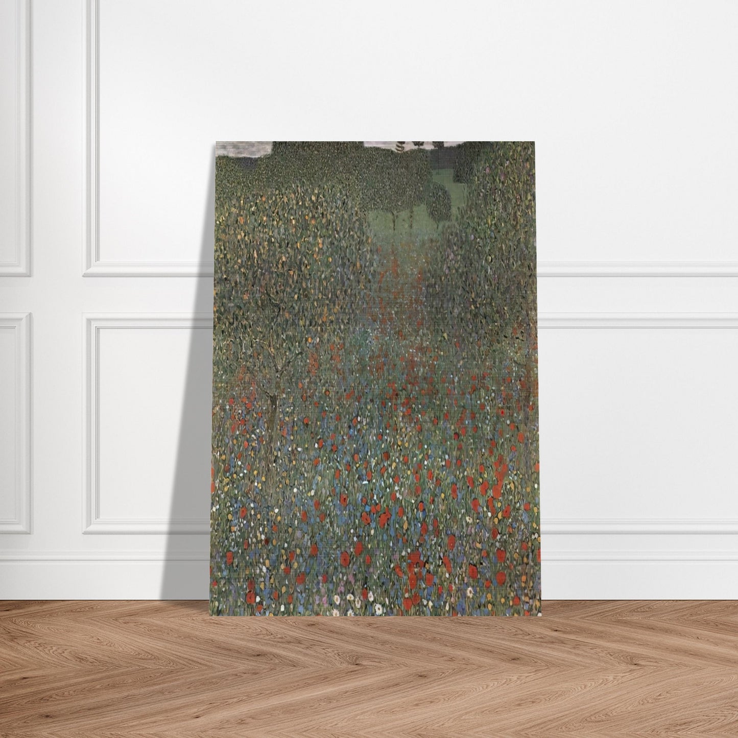 POPPY FIELD - Gustav Klimt Brushed Aluminum Print - 70x100 cm / 28x40 inches | Gustav Klimt Aluminum Print | Gustav Klimt Prints