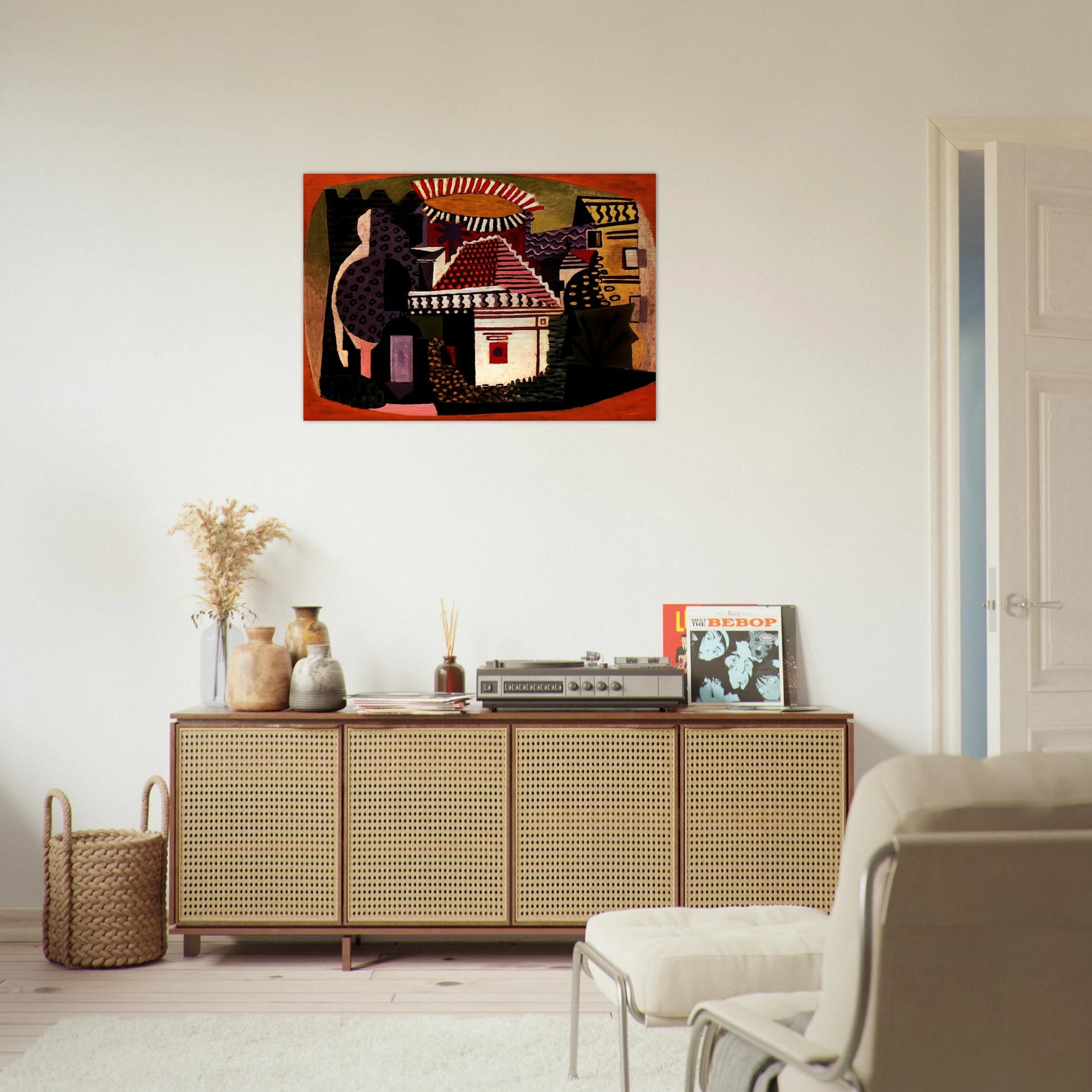 Landscape of Juan-les-Pins - Pablo Picasso Brushed Aluminum Print - 70x100 cm / 28x40 inches | Pablo Picasso Aluminum Print | Pablo Picasso Prints