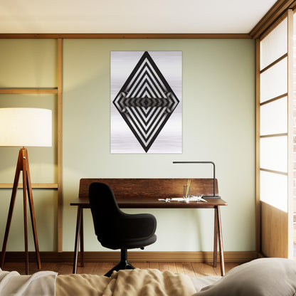 Panche I - 1970 - Omar Rayo Brushed Aluminum Print - 70x100 cm / 28x40 inches | Omar Rayo Aluminum Print | Omar Rayo Prints