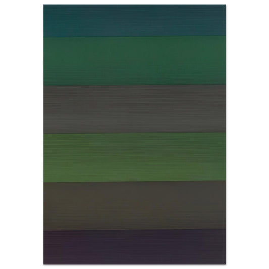Horizontal Bands with Colors Superimposed - Sol LeWitt Brushed Aluminum Print - 70x100 cm / 28x40 inches | Sol LeWitt Aluminum Print | Sol LeWitt Prints