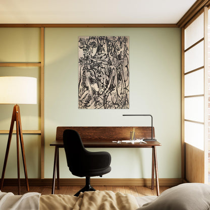 ECHO 1951 - Jackson Pollock Brushed Aluminum Print - 70x100 cm / 28x40 inches | Jackson Pollock Aluminum Print | Jackson Pollock Prints
