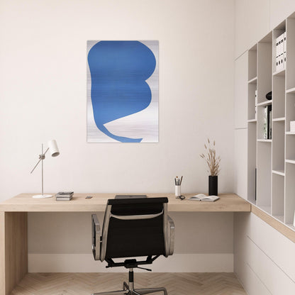 Blue on White - Ellsworth Kelly Brushed Aluminum Print - 70x100 cm / 28x40 inches | Ellsworth Kelly Aluminum Print | Ellsworth Kelly Prints