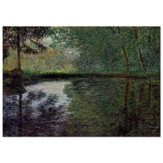 The Pond at Montgeron 2 - claude monet Brushed Aluminum Print - 70x100 cm / 28x40 inches | claude monet Aluminum Print | claude monet Prints