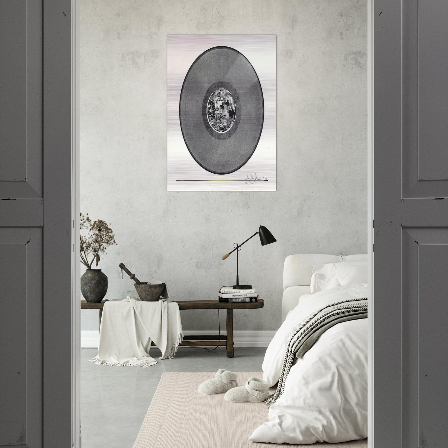 SCOTT FAGAN RECORD 1970 - Jasper Johns Brushed Aluminum Print - 70x100 cm / 28x40 inches | Jasper Johns Aluminum Print | Jasper Johns Prints