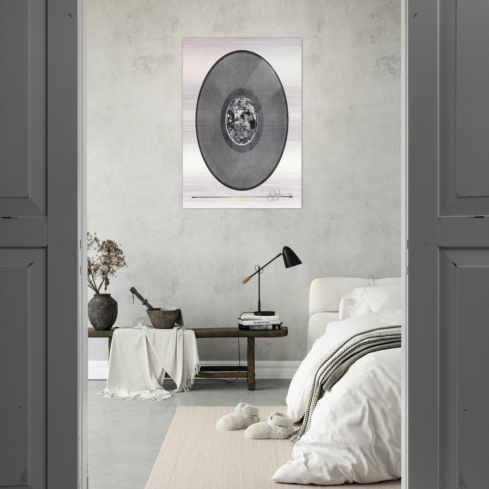 SCOTT FAGAN RECORD 1970 - Jasper Johns Brushed Aluminum Print - 70x100 cm / 28x40 inches | Jasper Johns Aluminum Print | Jasper Johns Prints