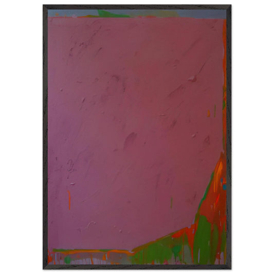 30775 - 1975 - John Hoyland 70x100 cm / 28x40 inches Framed Art Print – Black Wooden Frame