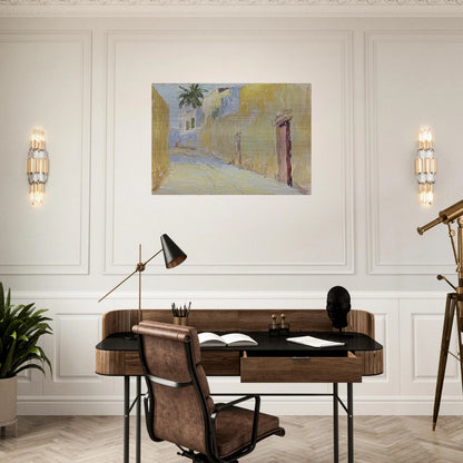ALLEY IN TUNIS - Gabriele Munter Brushed Aluminum Print - 70x100 cm / 28x40 inches | Gabriele Munter Aluminum Print | Gabriele Munter Prints