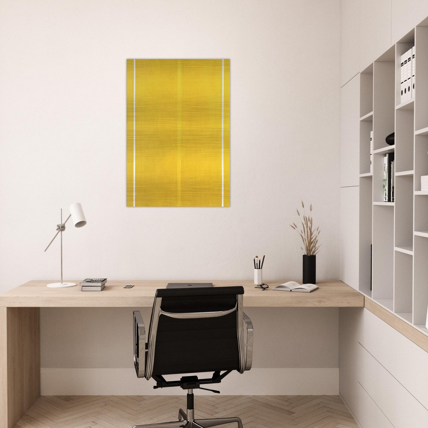 Yellow Painting - Barnett Newman Brushed Aluminum Print - 70x100 cm / 28x40 inches | Barnett Newman Aluminum Print | Barnett Newman Prints