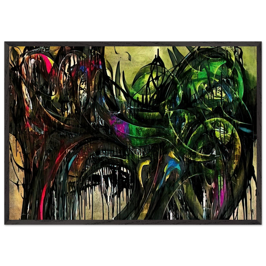 Peinture - 1955 - Simon Hantai 70x100 cm / 28x40 inches Framed Art Print – Black Wooden Frame