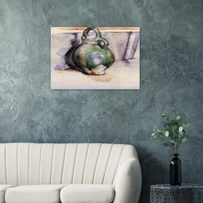The Green Pitcher - Paul Cézanne Brushed Aluminum Print - 70x100 cm / 28x40 inches | Paul Cézanne Aluminum Print | Paul Cézanne Prints