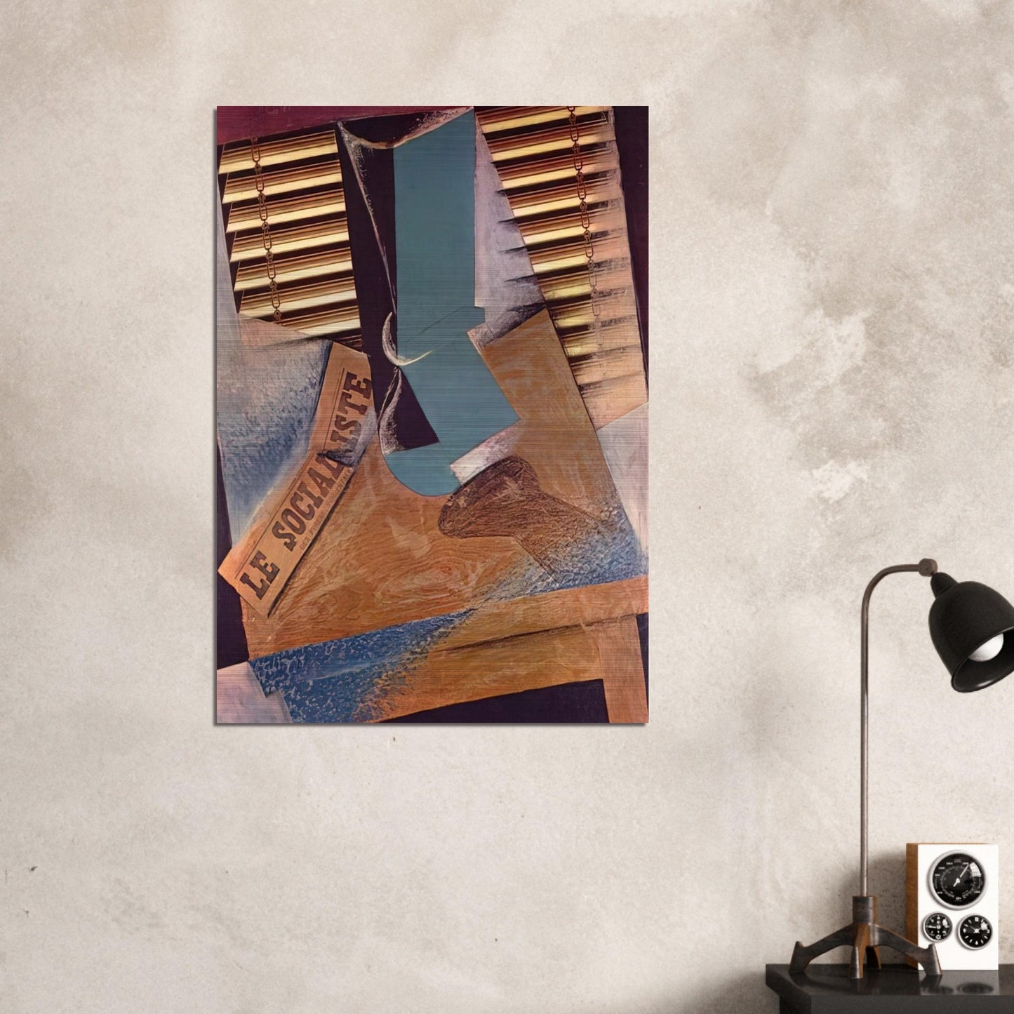 THE SUNBLIND 1914 - Juan Gris Brushed Aluminum Print - 70x100 cm / 28x40 inches | Juan Gris Aluminum Print | Juan Gris Prints