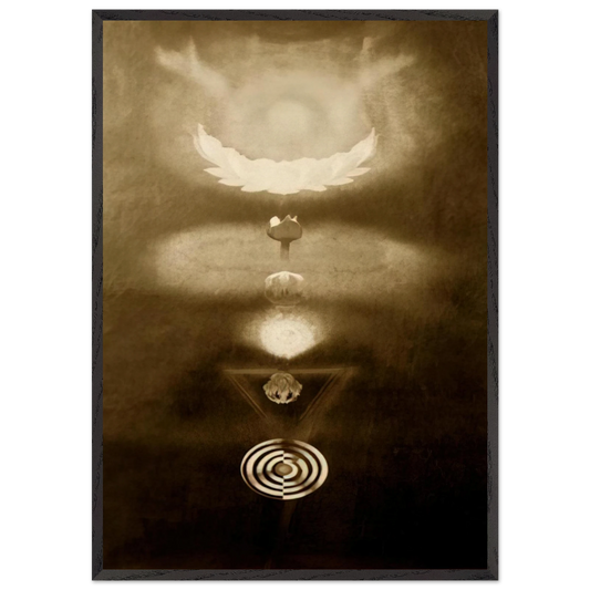 Kundalini - Expressionism - Morris Graves 70x100 cm / 28x40 inches Framed Art Print – Black Wooden Frame