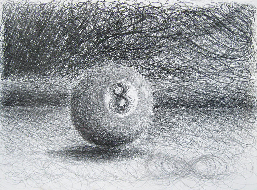 8 Ball Drawing Shading Art Print | Fine Art Print | RedKalion