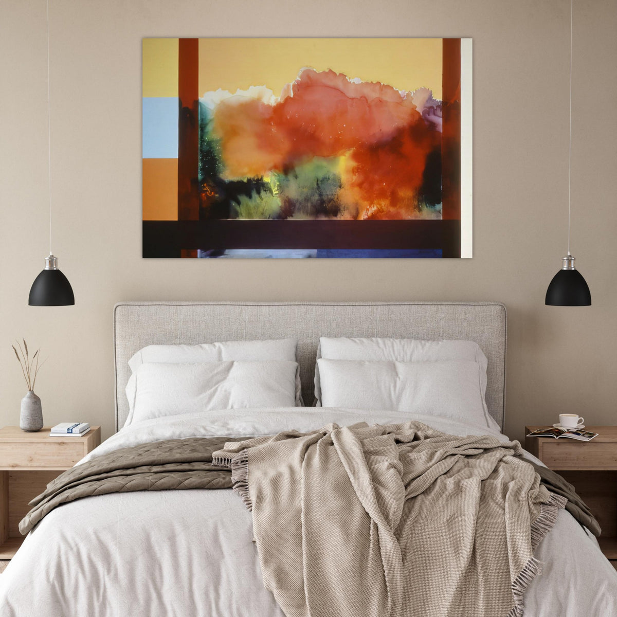 For The Gypsy and His Daughter - 1985 - Ronnie Landfield Art Prints - 100x150 cm / 40x60″ inches | Ronnie Landfield Poster | Ronnie Landfield Prints