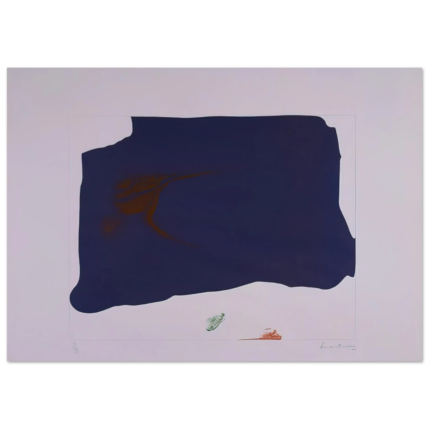 Helen Frankenthaler - Variation II on Mauve Corner - 1969 Wall art - 30x40 cm / 12x16 inches - Fine Art Poster-canvas - -