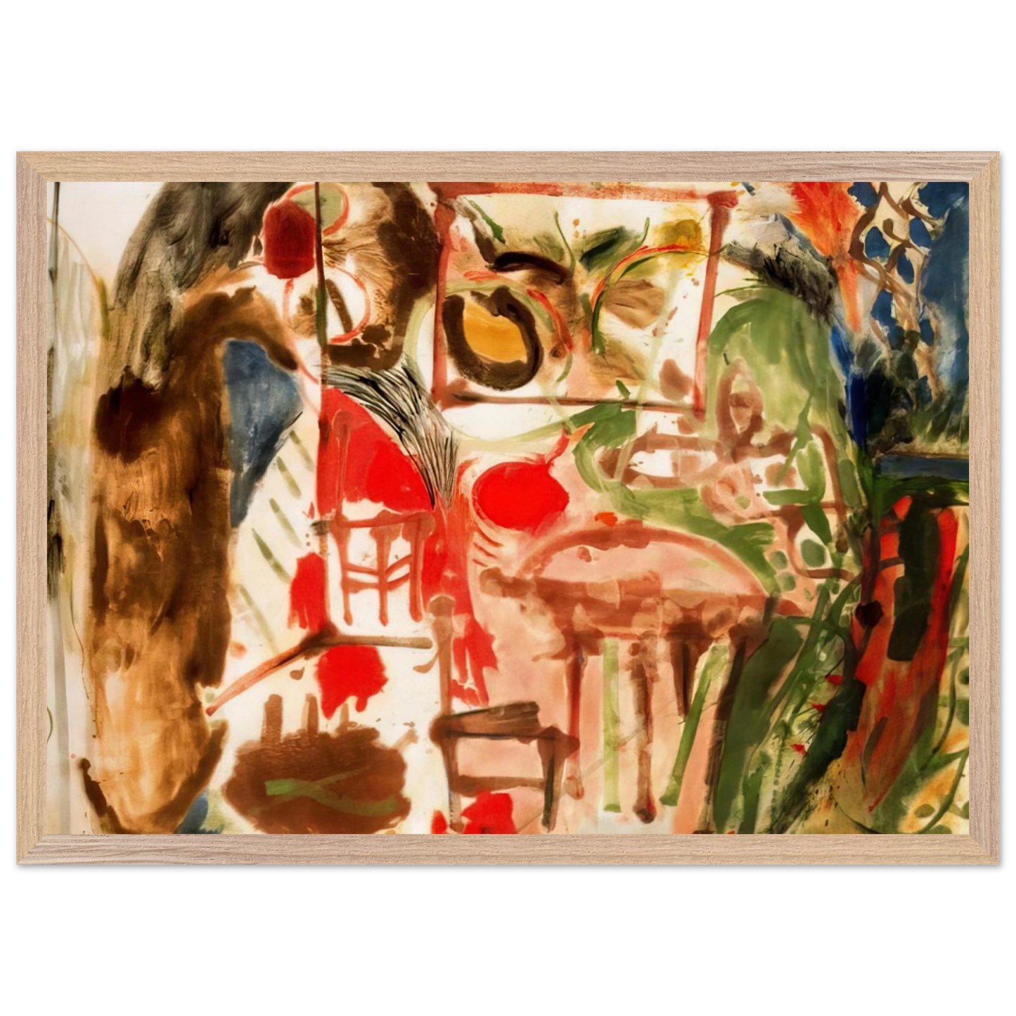Helen Frankenthaler - Interior - 1957 Wall art - 20x25 cm / 8x10 inches - Fine Art Poster-canvas - -