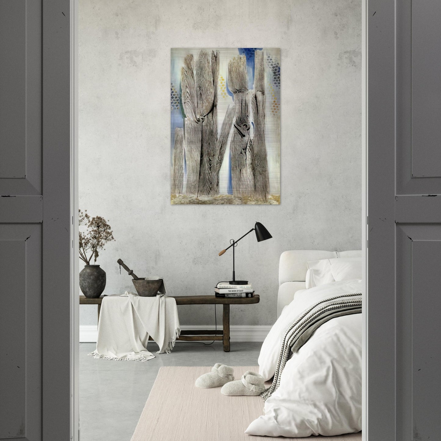 The Blue Forest - Max Ernst Brushed Aluminum Print - 70x100 cm / 28x40 inches | Max Ernst Aluminum Print | Max Ernst Prints