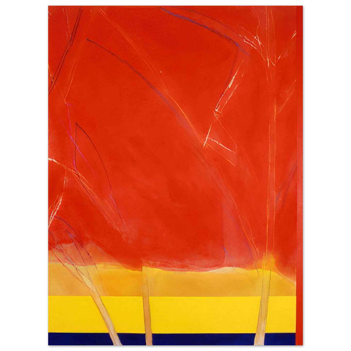 Ronnie Landfield - Vivid Spring - 1988  75x100 cm / 30x40inches Fine Art Poster