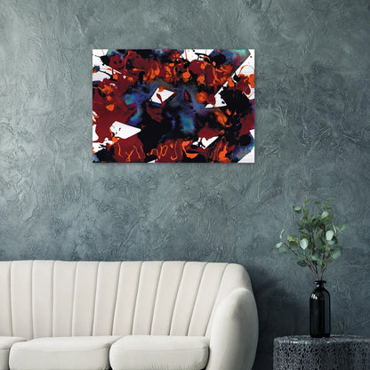 Untitled  SFP94-149  SFF 1819  - Sam Francis Brushed Aluminum Print - 70x100 cm / 28x40 inches | Sam Francis Aluminum Print | Sam Francis Prints