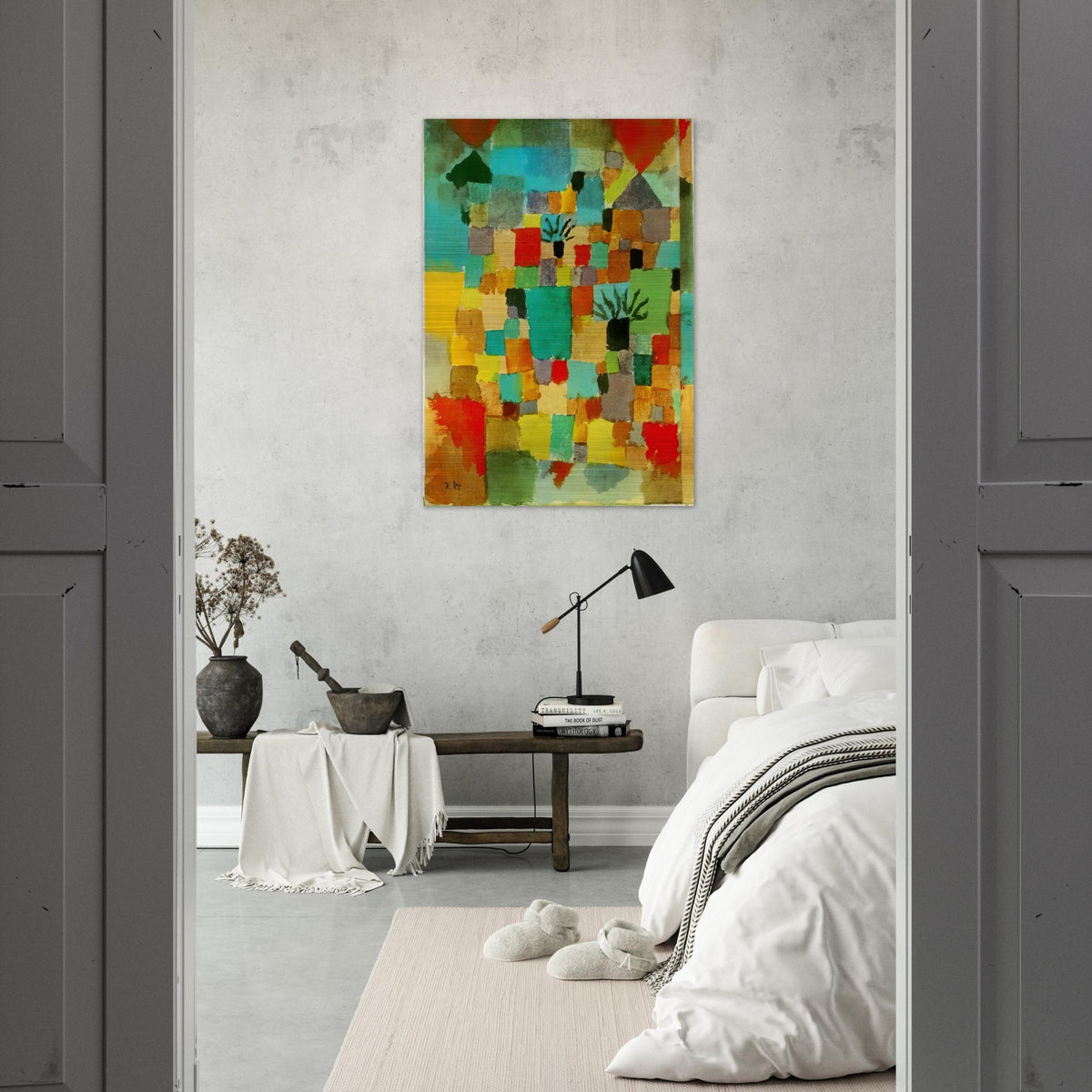 SOUTHERN TUNISIAN GARDENS 1919 - Paul Klee Brushed Aluminum Print - 70x100 cm / 28x40 inches | Paul Klee Aluminum Print | Paul Klee Prints