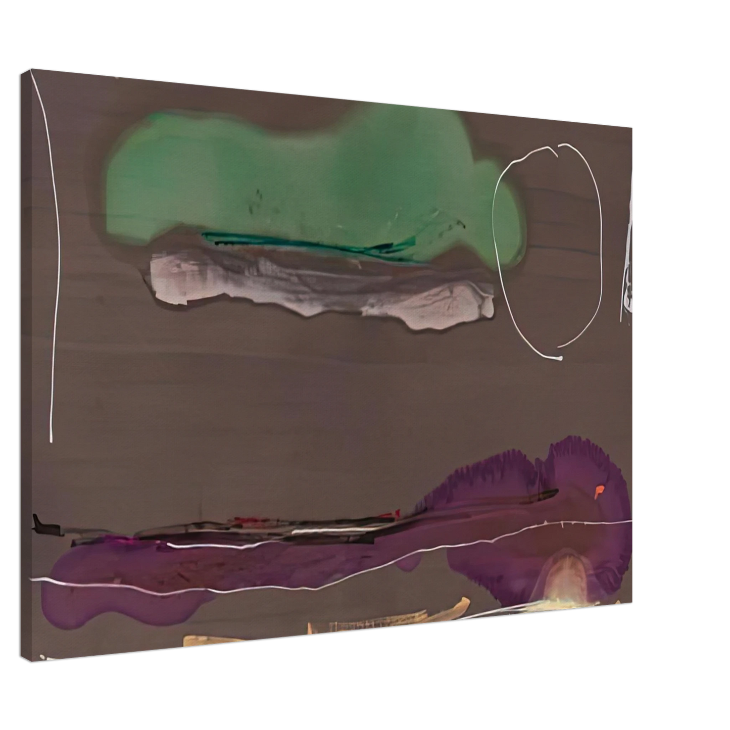 Helen Frankenthaler - Madrid, 1984- Wall Art - 60x80 cm / 24x32 inches - Premium Wooden Framed Poster With Fine Art Paper-canvas - White frame