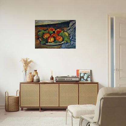 Dish of Peaches - Paul Cézanne Brushed Aluminum Print - 70x100 cm / 28x40 inches | Paul Cézanne Aluminum Print | Paul Cézanne Prints