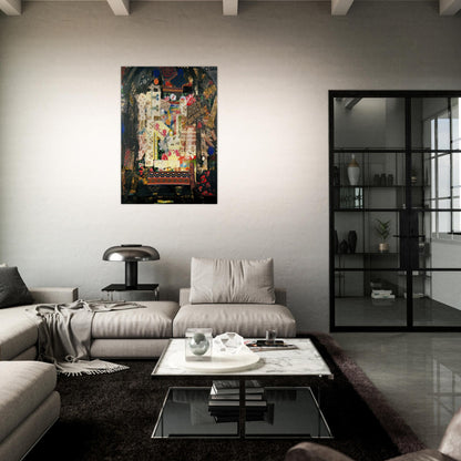Window on Montana - PD Pattern and Decoration - Miriam Schapiro Brushed Aluminum Print - 70x100 cm / 28x40 inches | Miriam Schapiro Aluminum Print | Miriam Schapiro Prints