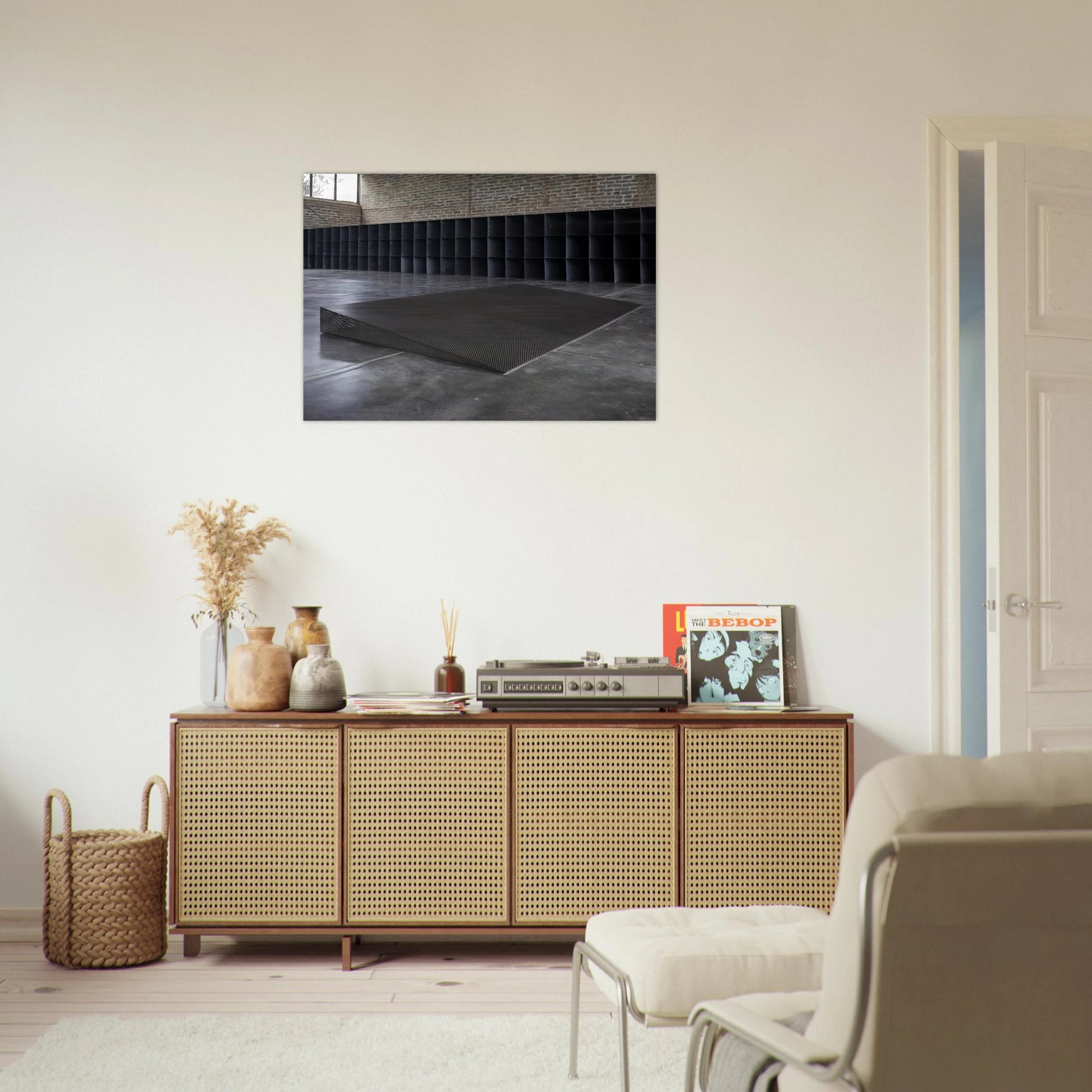 Untitled Eight Inches - 1968 - Donald Judd Brushed Aluminum Print - 70x100 cm / 28x40 inches | Donald Judd Aluminum Print | Donald Judd Prints
