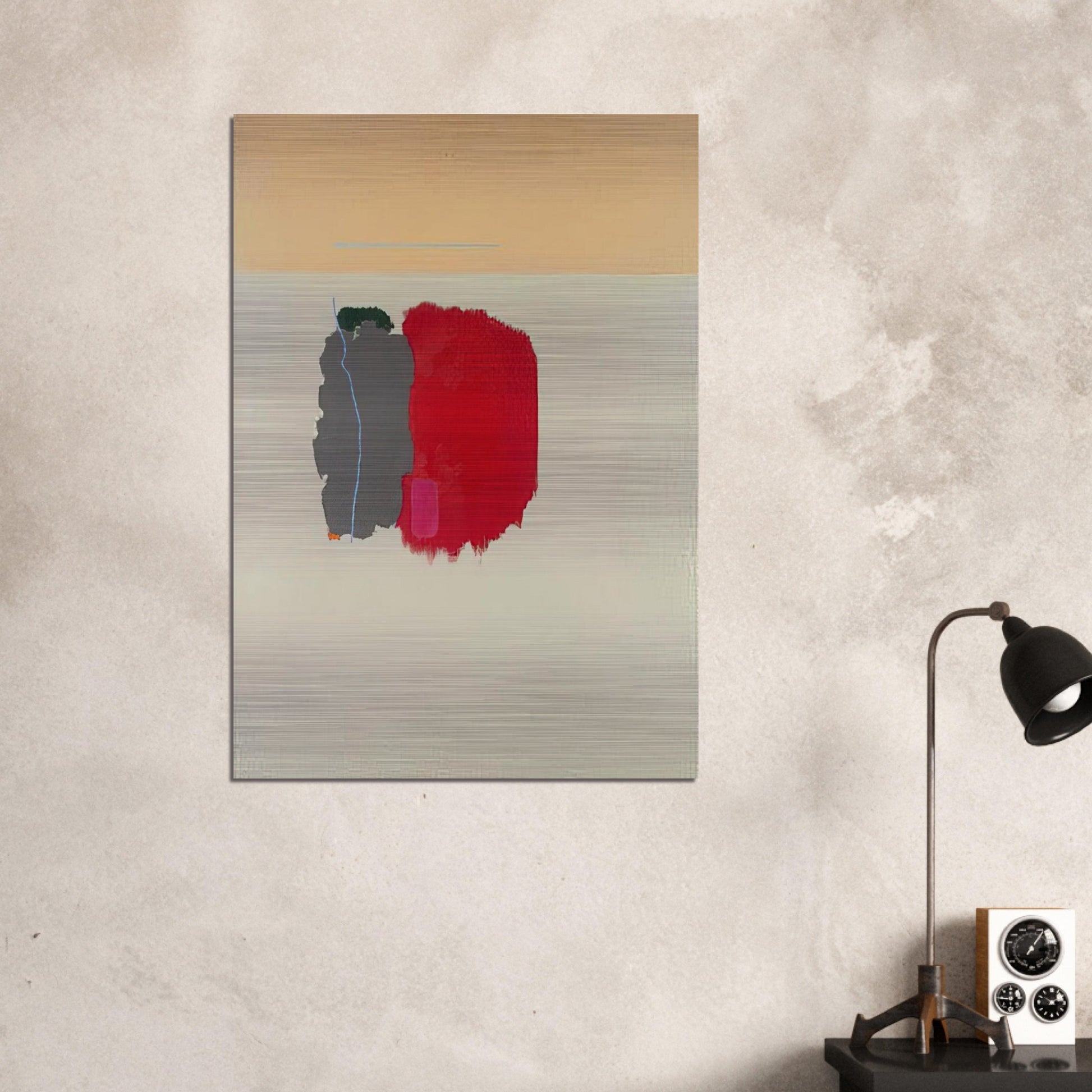 Red Spot - 1954 - John Ferren Brushed Aluminum Print - 70x100 cm / 28x40 inches | John Ferren Aluminum Print | John Ferren Prints
