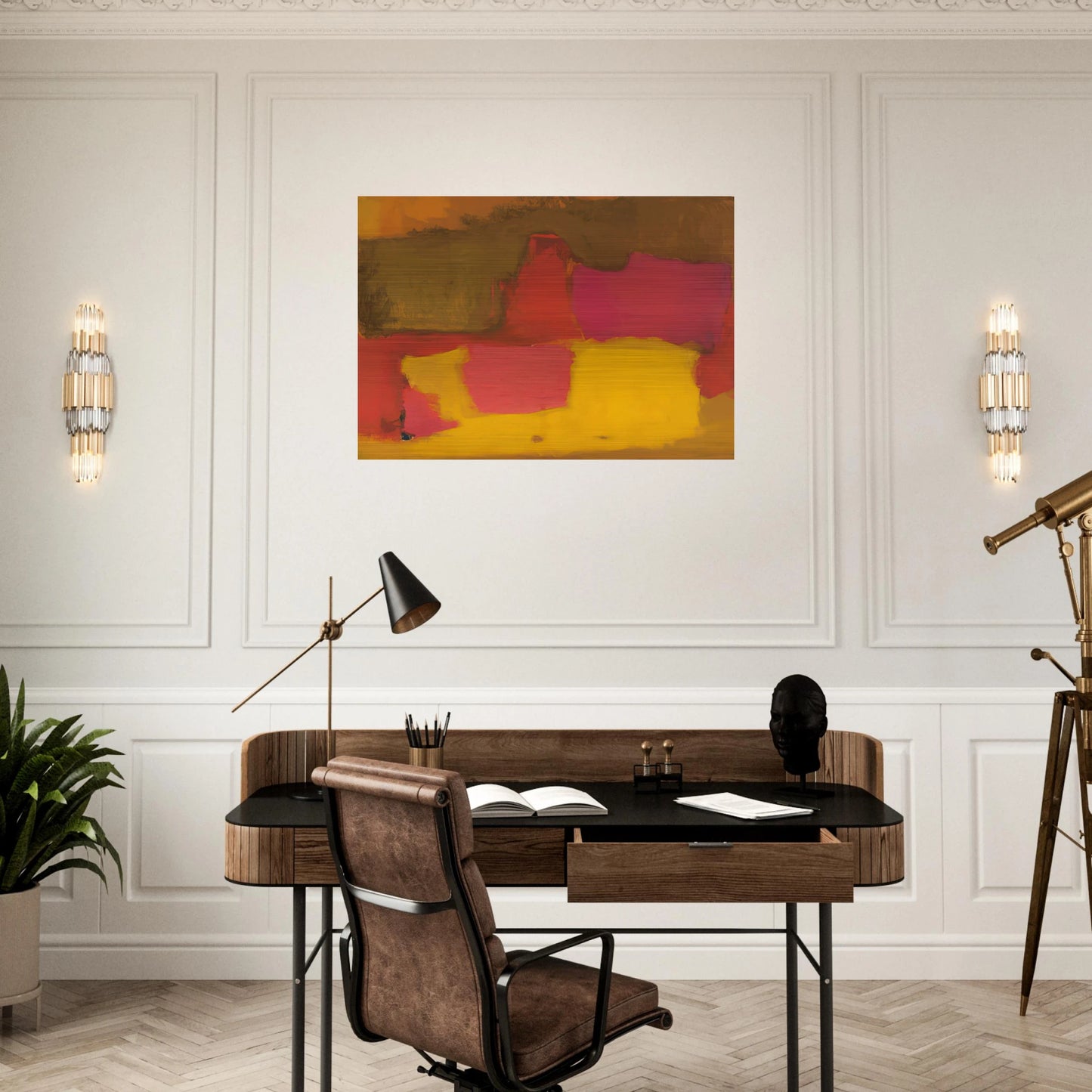 AWAY 1964 - Esteban Vicente Brushed Aluminum Print - 70x100 cm / 28x40 inches | Esteban Vicente Aluminum Print | Esteban Vicente Prints