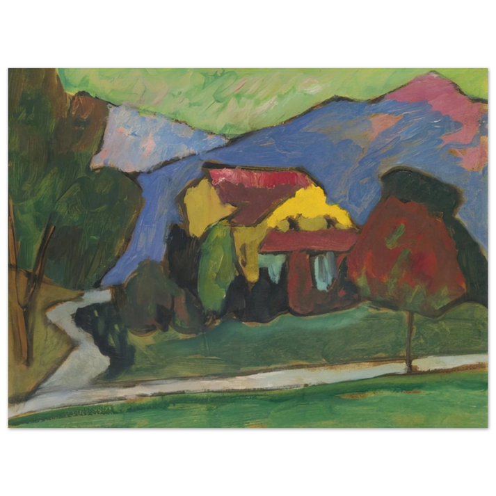 Gabriele Munter - THE YELLOW HOUSE 1908  75x100 cm / 30x40inches Fine Art Poster