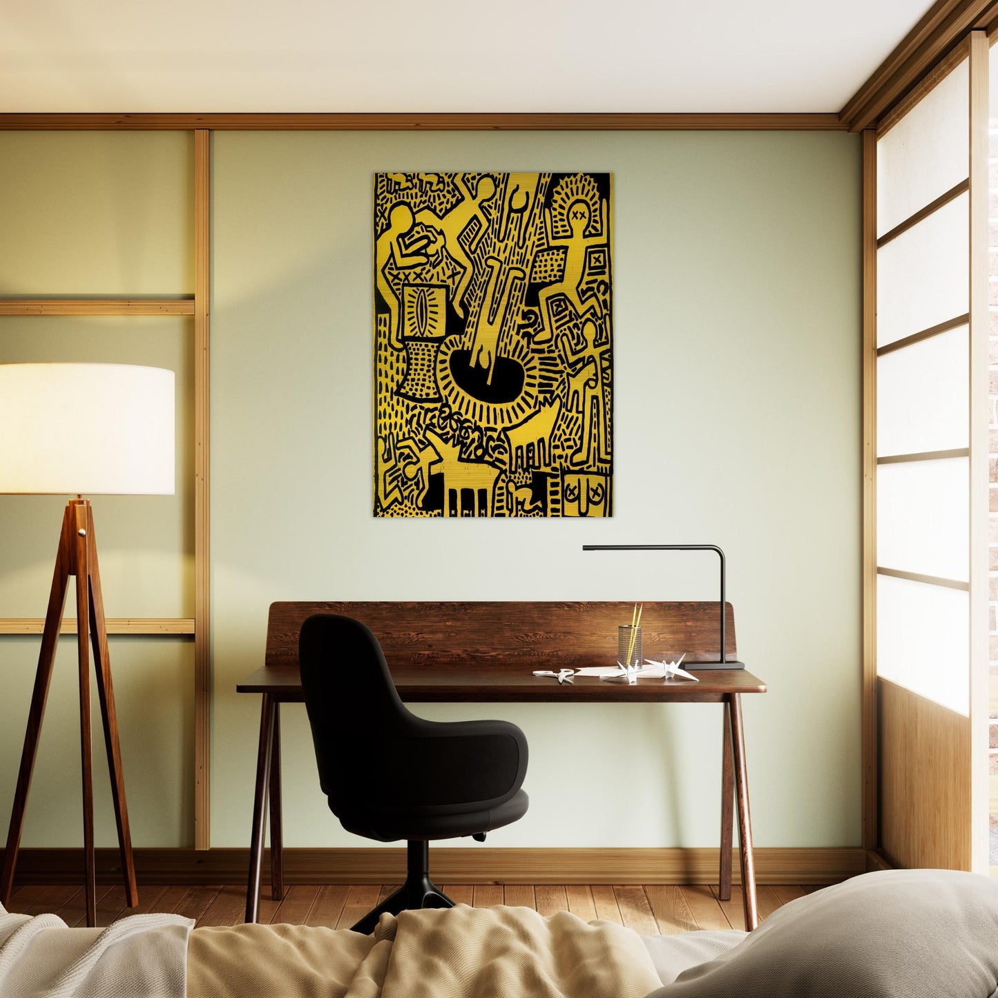 UNTITLED 1981 - Keith Haring Brushed Aluminum Print - 70x100 cm / 28x40 inches | Keith Haring Aluminum Print | Keith Haring Prints