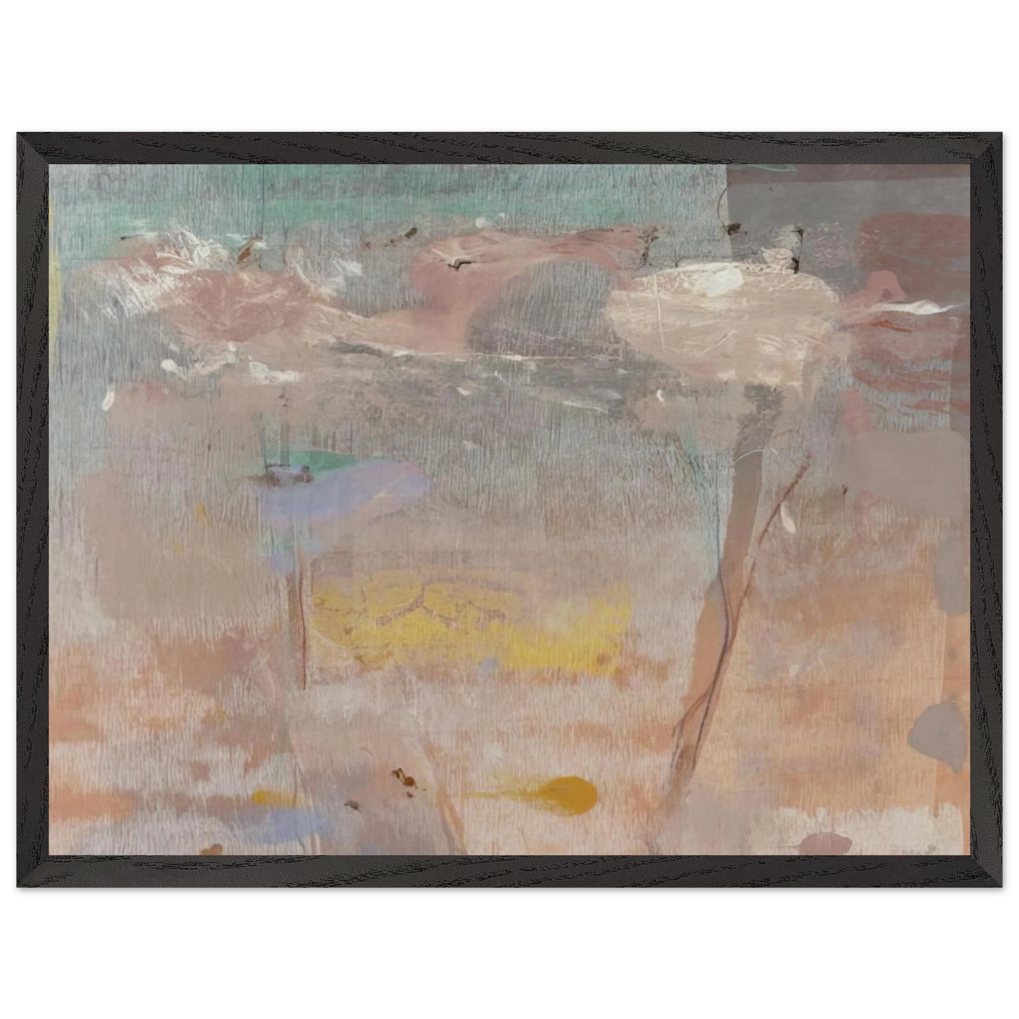 Helen Frankenthaler - Monotype I - 1981 Wall art - 50x70 cm / 20x28 inches - Premium Wooden Framed Poster With Fine Art Paper-canvas - Wood frame