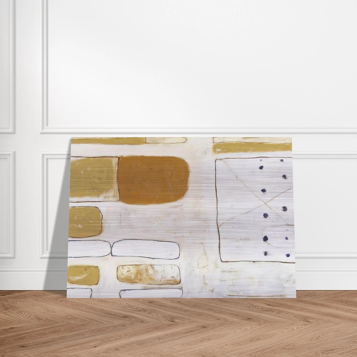 White, Sand and Ochre - 1961 - William Scott Brushed Aluminum Print - 70x100 cm / 28x40 inches | William Scott Aluminum Print | William Scott Prints