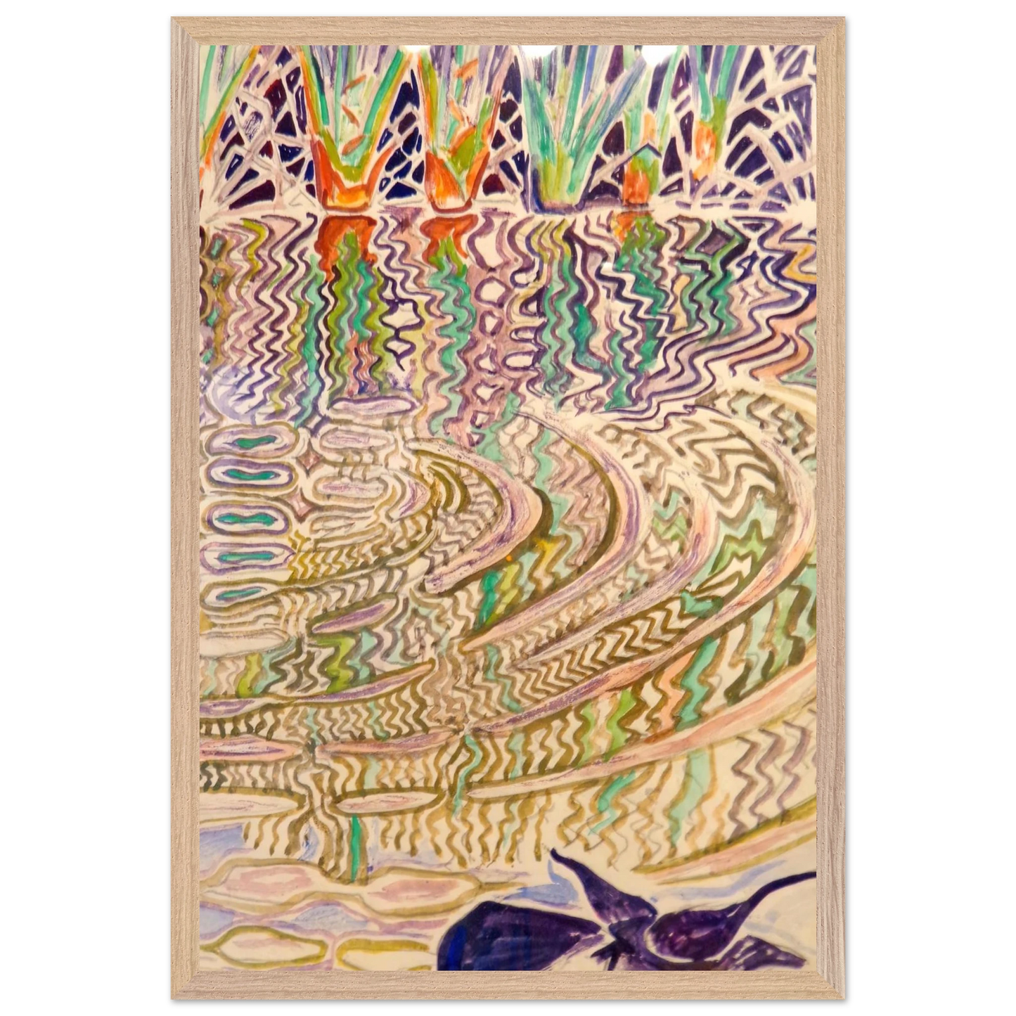 Walter Inglis Anderson - Walter Anderson Wall art - 70x70 cm / 28x28 inches - Premium Wooden Framed Poster With Fine Art Paper-canvas - Black frame